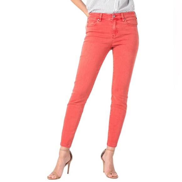 NEW LIVERPOOL JEANS COMPANY MINERAL RED PENNY ANKLE SKINNY SZ 4/27  LM2005WF NWT - Picture 2 of 13